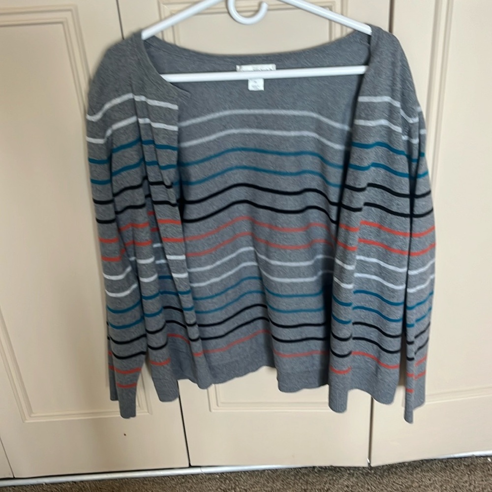 Gray multicolor cardigan